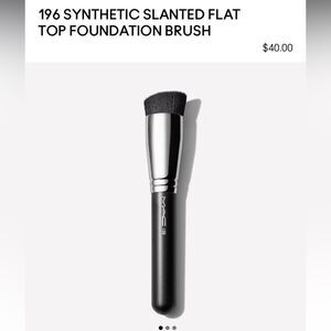MAC cosmetics 196 SYNTHETIC SLANTED FLAT TOP FOUNDATION BRUSH MADE IN JAPAN